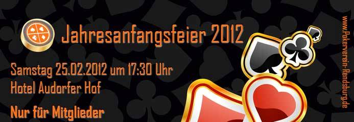 Mitglieder Freeroll Jahresanfangsfeier Pokerverein Rendsburg